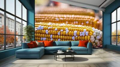 a bunch of corn with white spots on it Wall mural