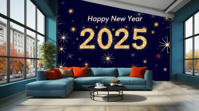 Concept of celebration and excitement for the upcoming new year Wall mural