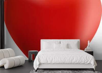 3D heart isolated on transperent background.  Wall mural