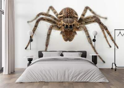 Studio photo of a spider with good bright lighting on a white background Wall mural