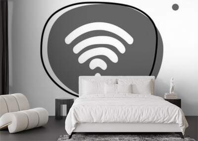 Wi Fi icon vector illustration on white background Wall mural