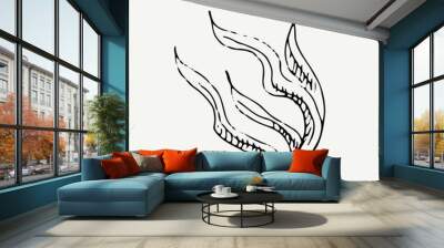 seaweed superfood laminaria or spirulina sketch Wall mural