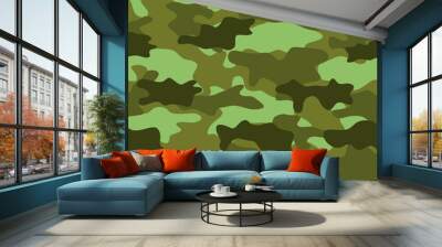 Fabric for printing. Camouflage. Recreation, hunting, fishing. Vector. Wall mural