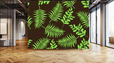 Seamless print with leaves. Vector. Factory product. Wall mural