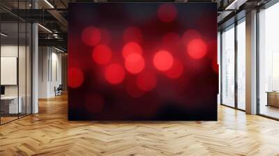 Abstract red bokeh lights creating a vibrant and moody atmosphere with a sense of passion and intensity Wall mural