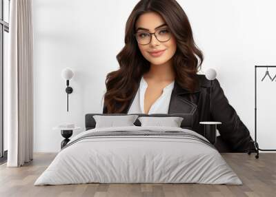 Professional Businesswoman Portrait on Isolated from the background Confident and Elegant Corporate Female Wall mural