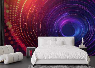 abstract geometric background. oval thin lines Wall mural