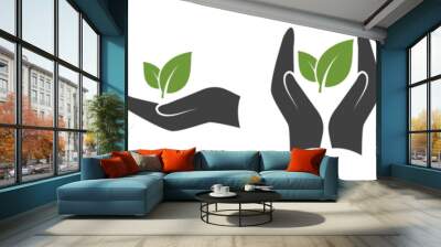 ecology icon on white background Wall mural