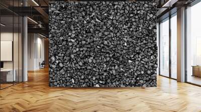 Black (gray) small crushed stones background texture Wall mural