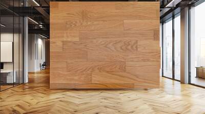 Brown laminate floor texture background. natural wooden polished surface parquet Wall mural