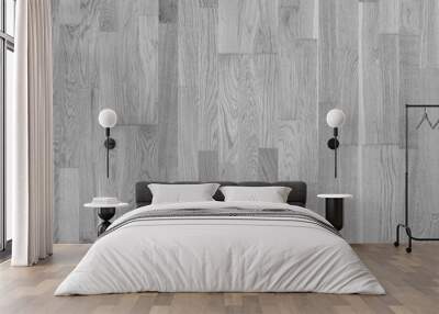 White laminate floor texture background. grey natural wooden polished surface parquet Wall mural