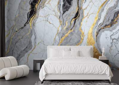 Marble granite white with gold texture. Background wall surface black pattern graphic abstract light elegant grey floor ceramic counter texture stone slab smooth tile silver natural Wall mural