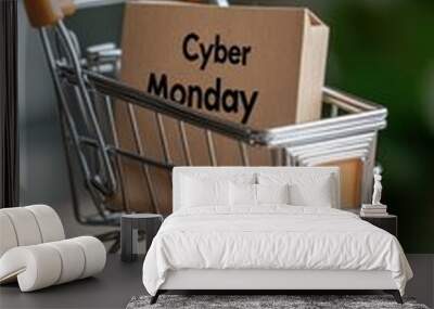 Digital frenzy: cyber monday deals transforming online shopping experiences, offering unparalleled discounts and special promotions that captivate tech-savvy consumers with unbeatable offers.. Wall mural