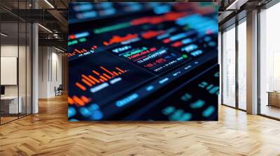 Investment expert: trader, market speculation, leveraging data and trends to make informed decisions, transactions that shape portfolios and influence economic landscapes Wall mural