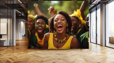 National pride: jamaica independence day, celebrating the nation liberation from colonial rule with festivities, cultural events, reflections on journey towards sovereignty, national identity Wall mural