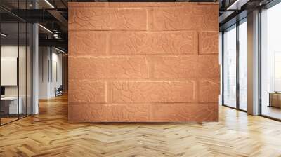 background red textured brick wall. can be used in the design as a blank. Wall mural