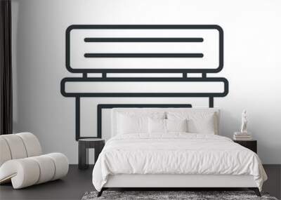 bench vector icon Wall mural