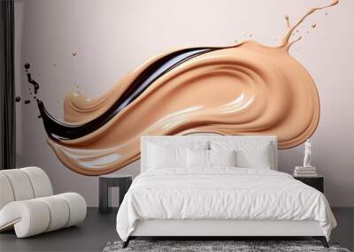 beauty foundation on beige background Wall mural