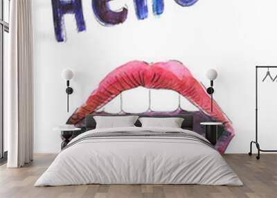 she says hi to you Wall mural