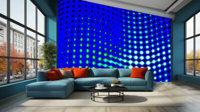 Blue back Blue background with abstract cells round Wall mural