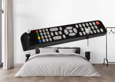 TV remote control on white background Wall mural