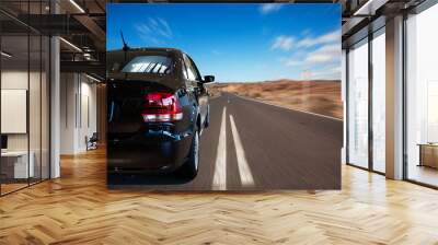 Car driving on highway road auto speed transportation Wall mural