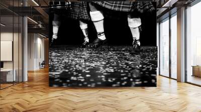 feet of scottish dancers on stage Wall mural