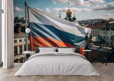 Russian flag, Russian tricolor. Wall mural