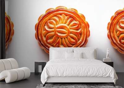 Ultra realistic autumn festival celebration with traditional pastries Wall mural