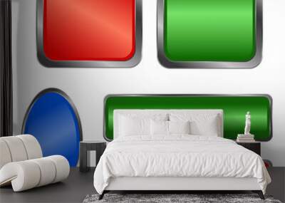 buttons of different colors for sites Wall mural