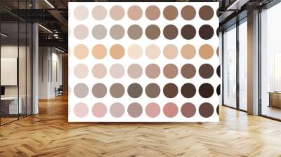 Skin tones. Beige palette. Fundamentals of complexion shades. Samples of makeup shades. Vector illustration. Stock image. Wall mural