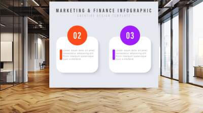 Infographic elements design template, business concept with 4 steps or options, can be used for workflow layout, diagram, annual report, web design.Creative banner, label vector. Wall mural