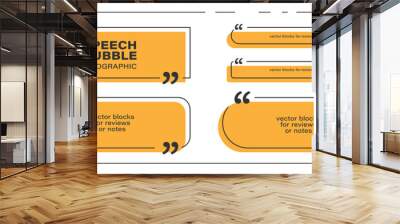 Speech bubble infographic design template. Vector illustration Wall mural