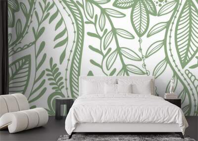 Vector green abstract hand drawn drawing. Background for decor, covers, wallpapers, postcards and presentations Wall mural