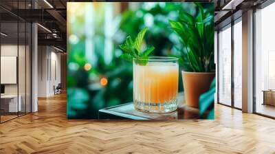 glass of fresh juice Wall mural