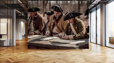 Historical reenactments of the signing of the Declaration of Independence Generative AI Wall mural