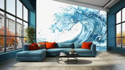 Splash of water wave abstract background Wall mural