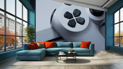 Joystick game pad and game console macro. Concept view. Wall mural