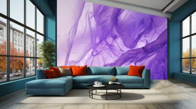 plastic bag. interesting two layer lilac and violet horizontal gradient background.the middle is lig Wall mural