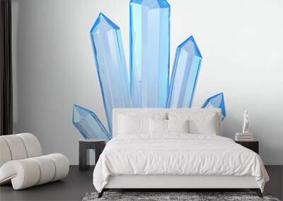 quartz crystal, natural crystal, blue Wall mural