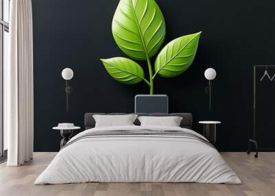 green energy 3d render icon Wall mural