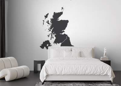 Map of United Kingdom Wall mural