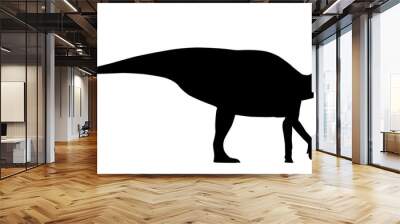 silhouette of a dinosaur on a white background Wall mural