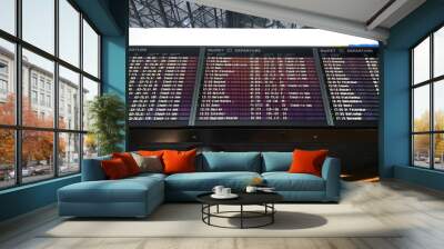 airport departures board Wall mural