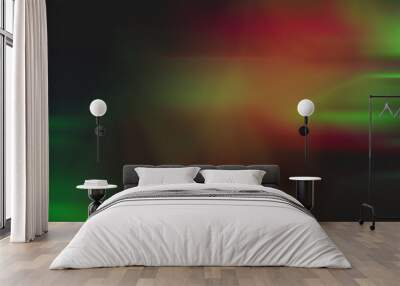 stylish abstract grain retro texture background with gradient and liquid blur with dark green and red colors Wall mural