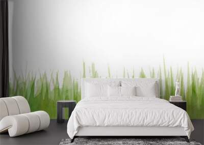 Abstract grass watercolor background texture Wall mural