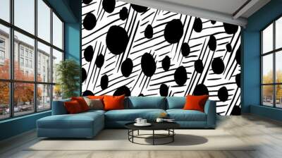 Brush texture pattern. Grunge vector. Wall mural