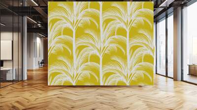 seamless pattern with tropical palms in two colors for unisex surface and fabric design Wall mural