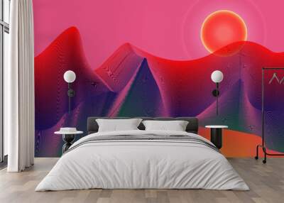 Abstract. Mountains. Nature Wall mural