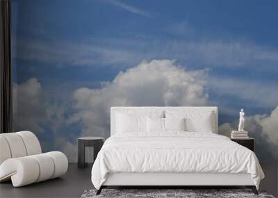 blue sky with clouds Wall mural